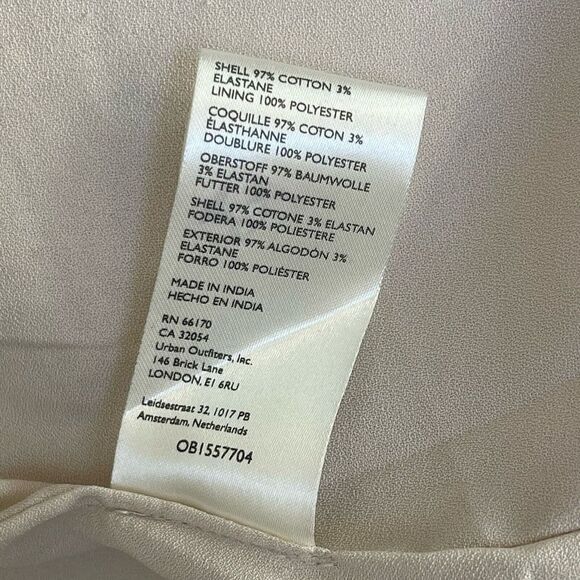 Free People Jacket Womens Size Small Beige Ruffles Romantic Military Boho Peplum - Picture 10 of 13